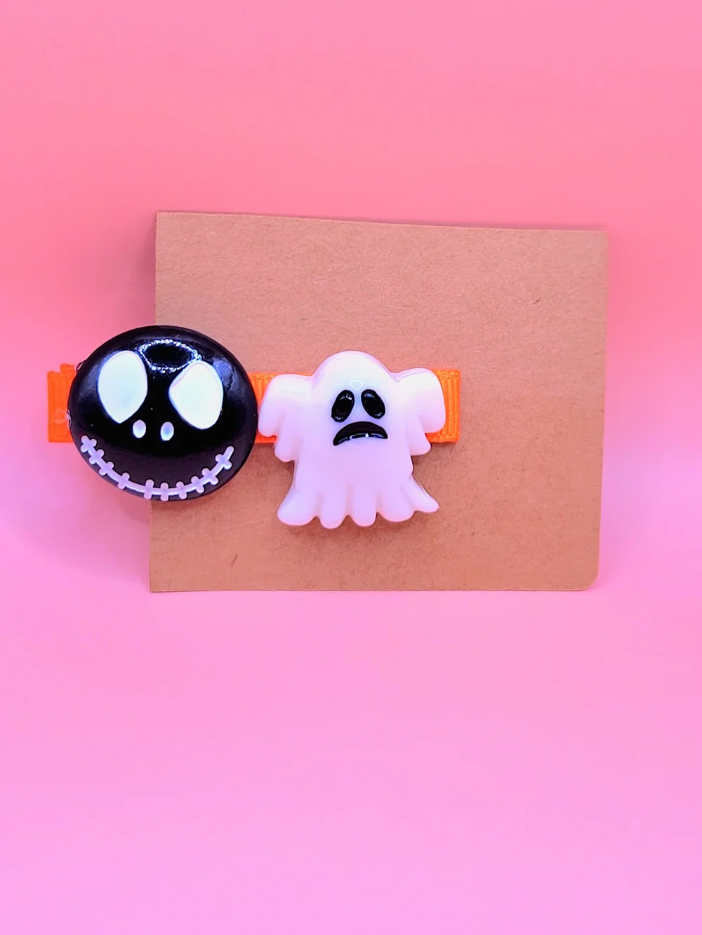 Halloween Hair Clips Set — Black, White, Orange, Red
